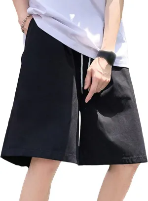 JEShifangjiusu Men's Running Solid Color Beach 5 Point Shorts Quick Dry Basketball Shorts Straight Casual Lightweight Shorts
