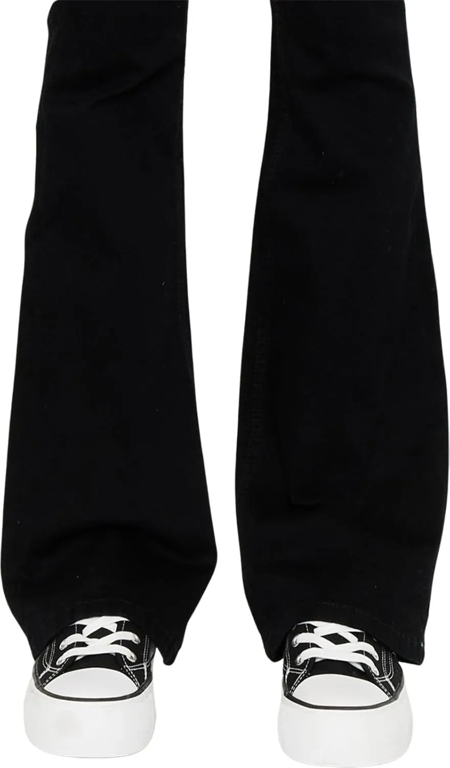 Kan Can Women's Mid Rise Flare Hem Jeans
