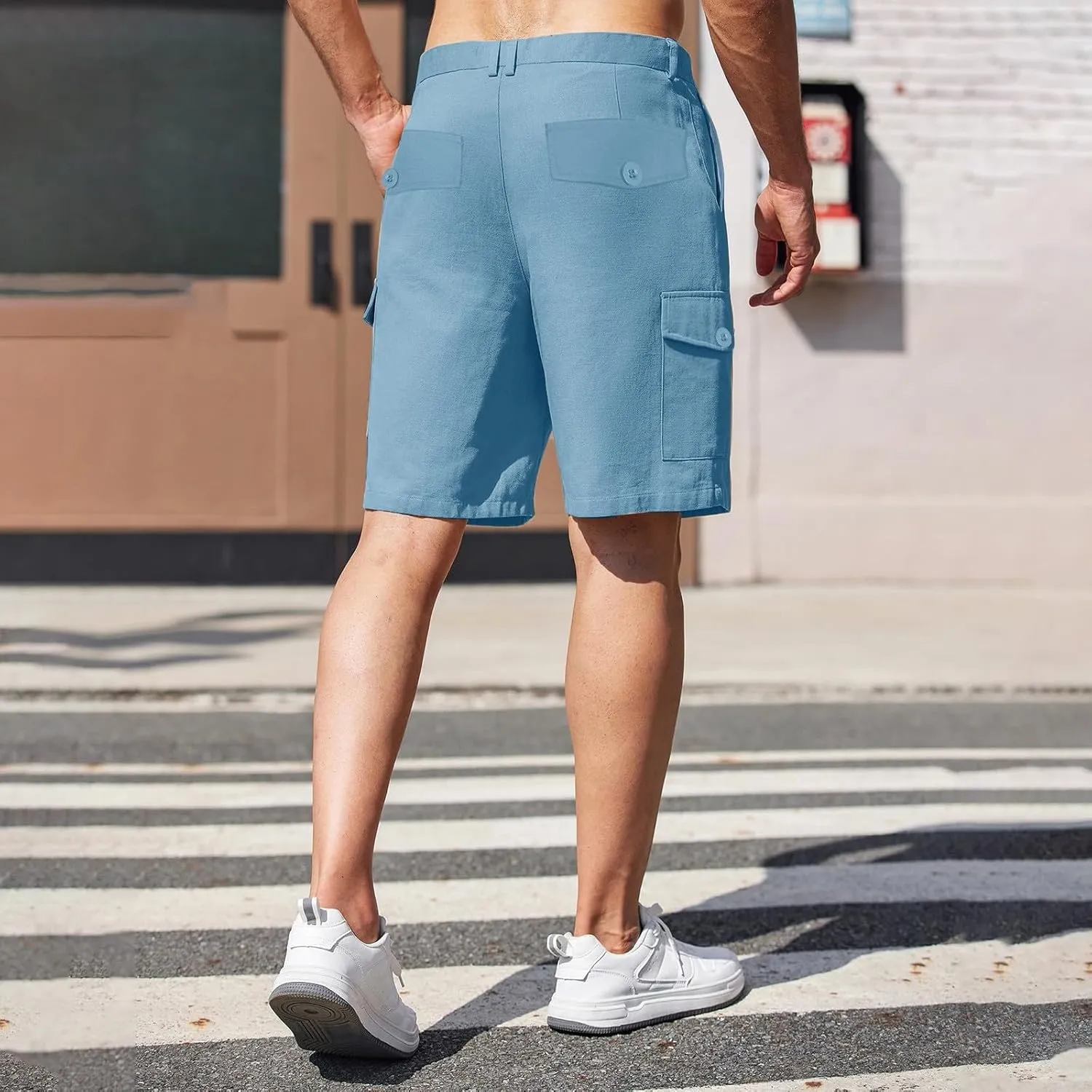 Khaki Shorts Men and Pants Leisure Color Fashion Men's Solid Summer Men's pants Big Mens Shorts Lightweight Cargo