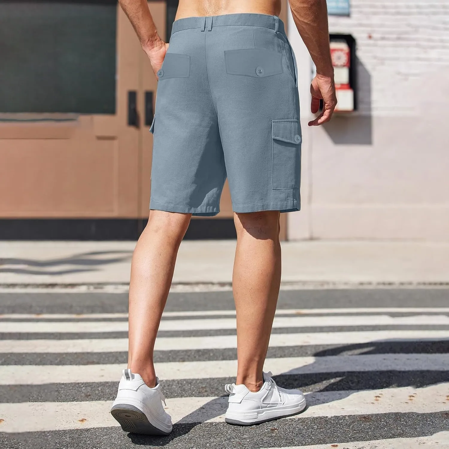 Khaki Shorts Men and Pants Leisure Color Fashion Men's Solid Summer Men's pants Big Mens Shorts Lightweight Cargo