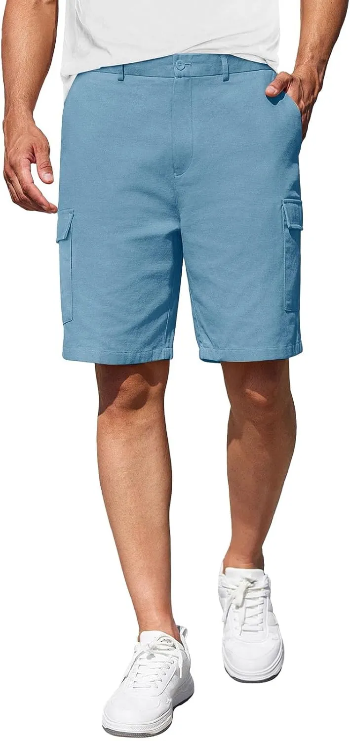 Khaki Shorts Men and Pants Leisure Color Fashion Men's Solid Summer Men's pants Big Mens Shorts Lightweight Cargo
