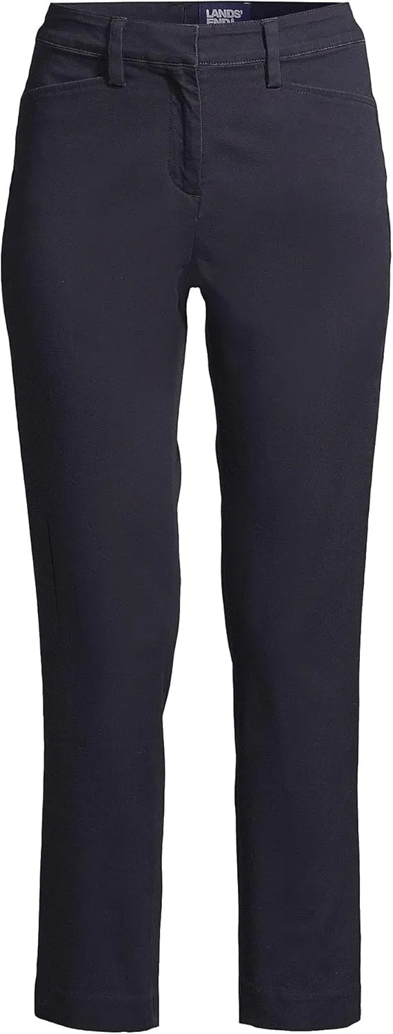 Lands' End Women's Regular Mid Rise Chino Crop Pants