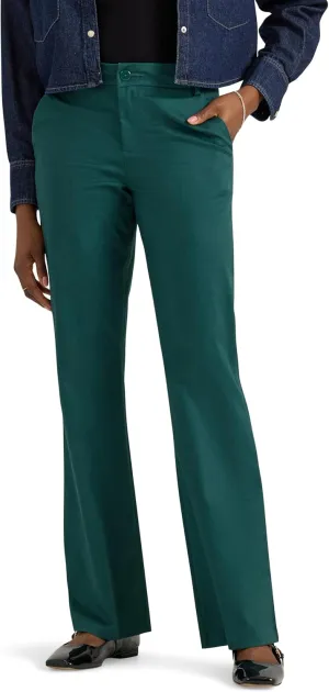 Lee Women's Wrinkle Free Mid Rise Bootcut Pant