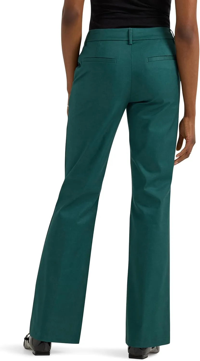 Lee Women's Wrinkle Free Mid Rise Bootcut Pant