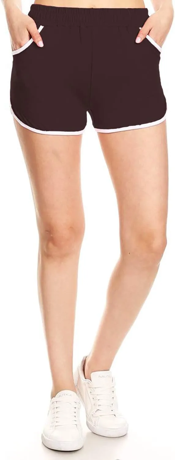 Leggings Depot Mid-Rise Fashion Shorts with Pockets