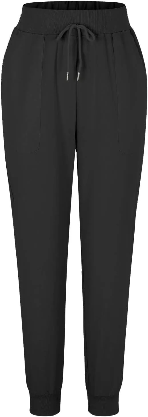 Linen Pants For Women 2025 Petite Summer Drawstring Elastic High Waist Comfy 2025 Lounge Vacation Tapered Trousers