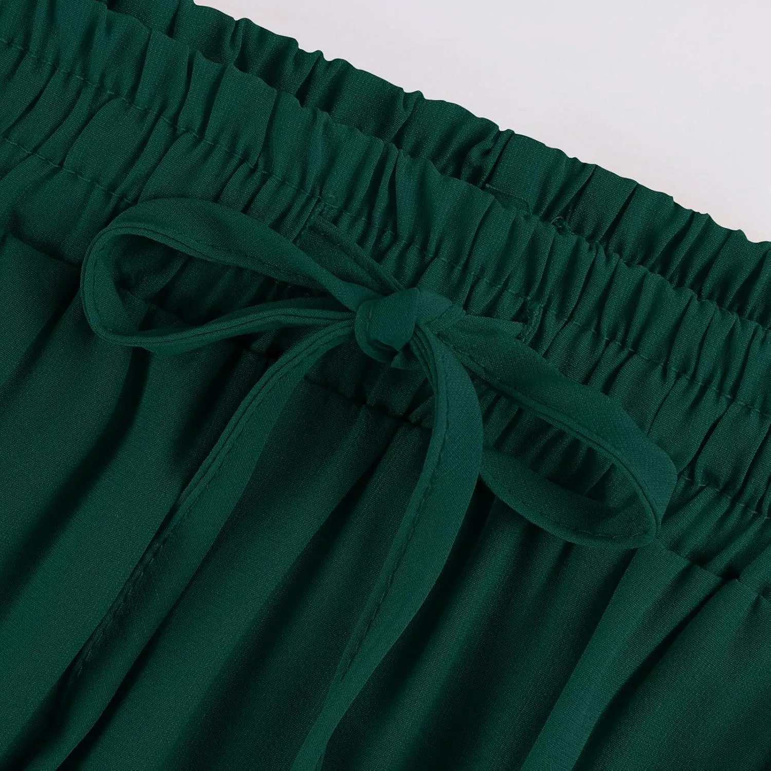 Long Skirts for Women,Elastic High Waisted Drawstring Flowy Maxi Skirts Trendy 2025 Summer Vacation Bohemian