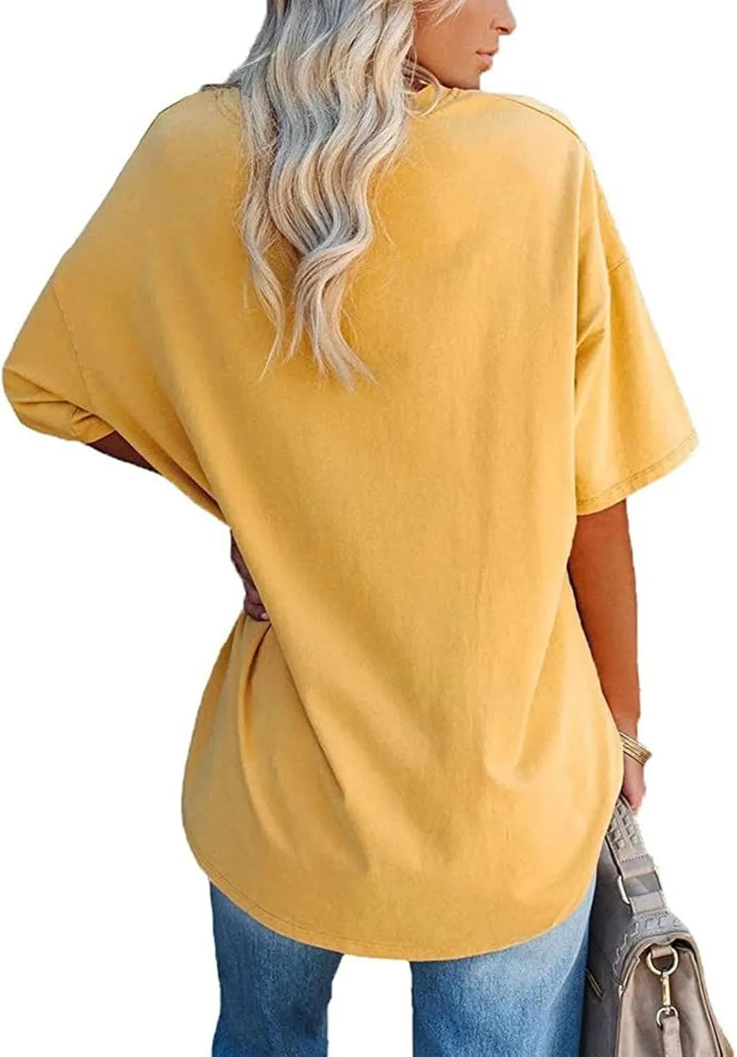 luwita Oversized T Shirts for Women Loose Fit Crewneck Short Sleeve Tops Summer Casual Blouse Y2K 2025 Basic Tees
