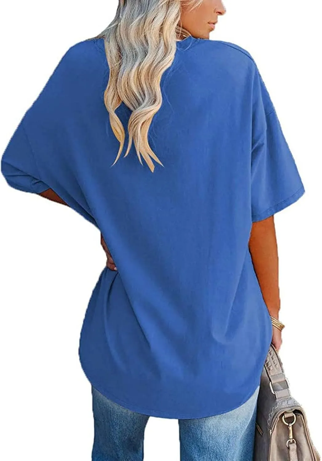 luwita Oversized T Shirts for Women Loose Fit Crewneck Short Sleeve Tops Summer Casual Blouse Y2K 2025 Basic Tees