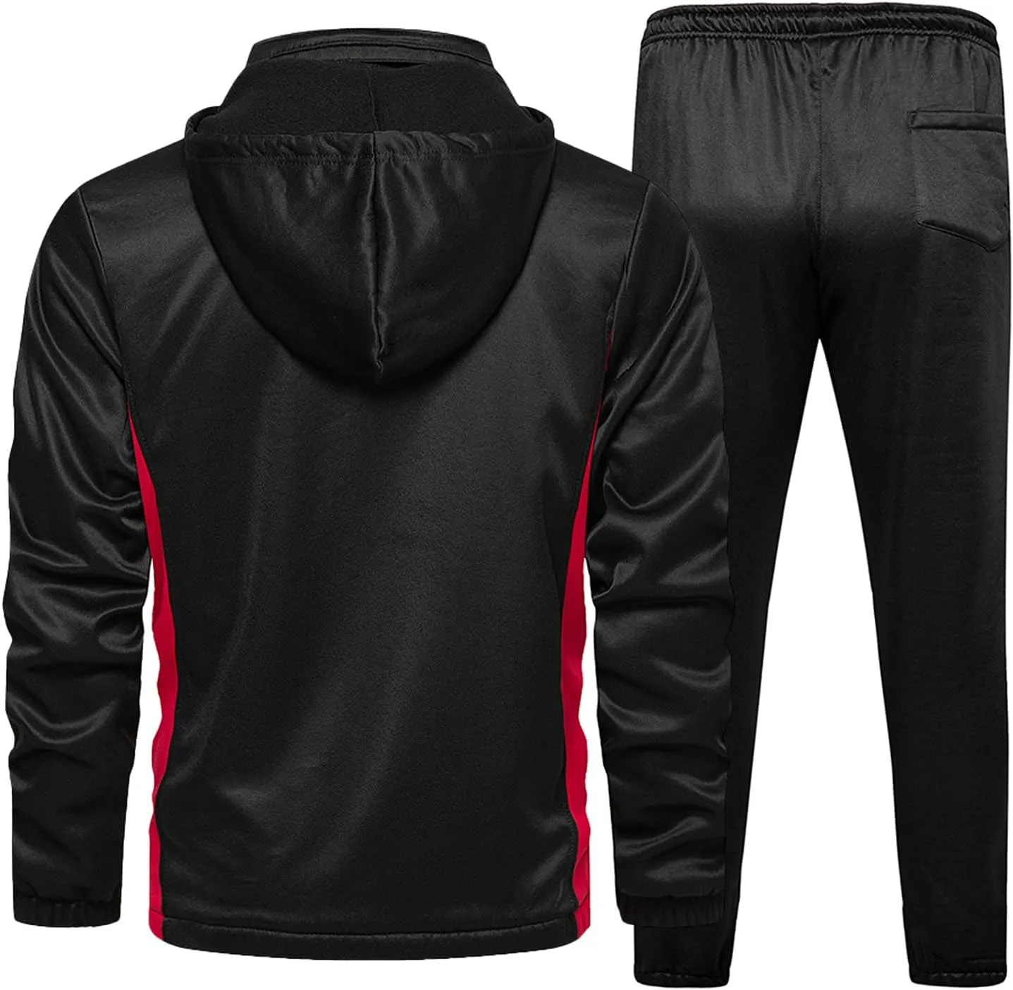 Maryia Men's Athletic Tracksuits Two Piece Workout Running Sports Joggers Suit Set Winter Warm Full Zip Training Wear