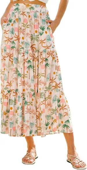 Maxi Skirts for Women, Wrap Drawstring Tiered Flowy Skirts 2025 Trendy Long Boho Skirt Spring Summer Bohemian