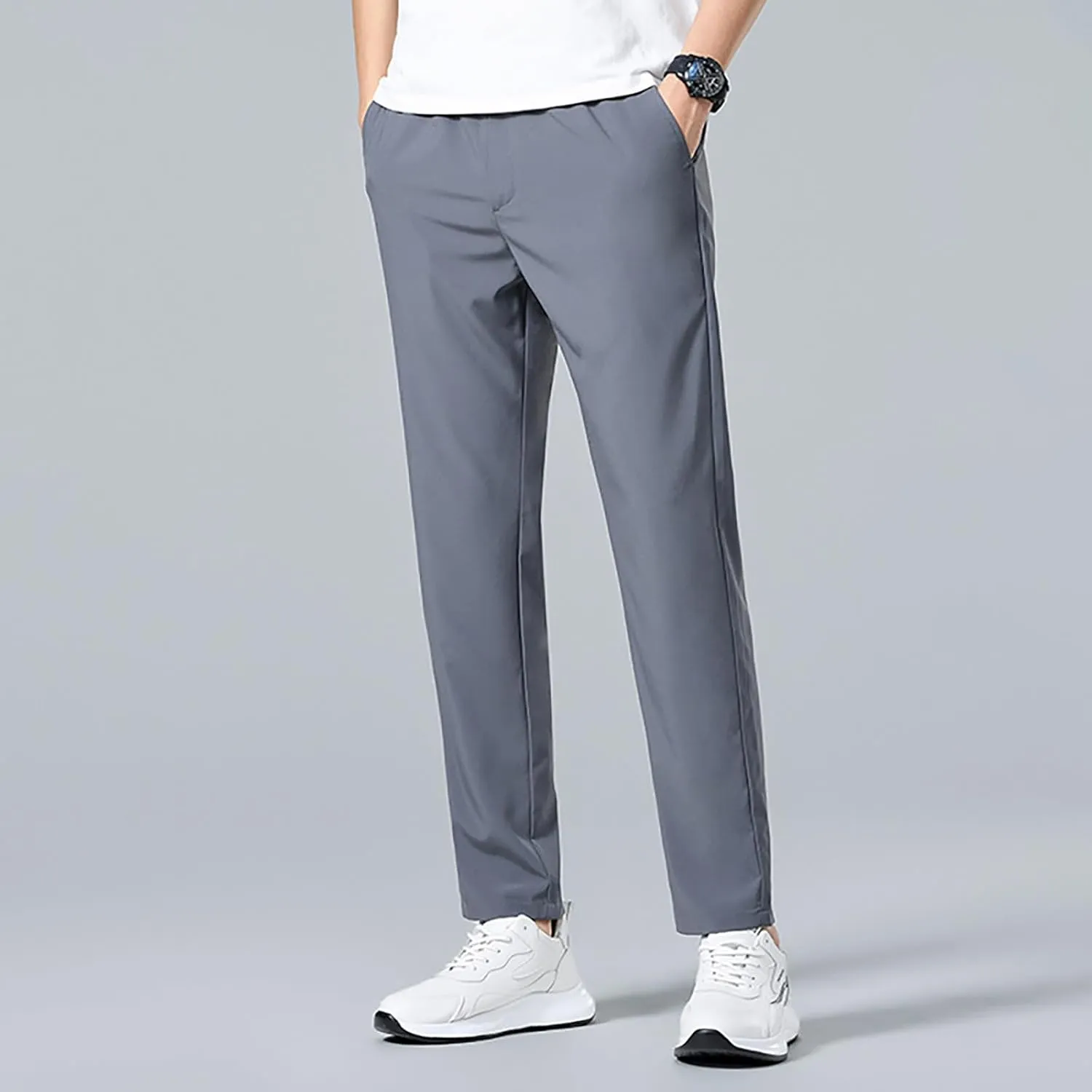 Men Joggers Loose Fit Joggers Sweat Pants with Pocket Sport Track Lounge Pant Comfortable Soft Jogging Bottoms