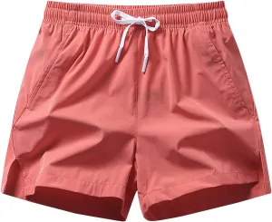 Men's 5 Inch Casual Shorts Lightweight Quick Dry with Pocket Drawstring Workout Athletic Running Gym Beach Summer Shorts