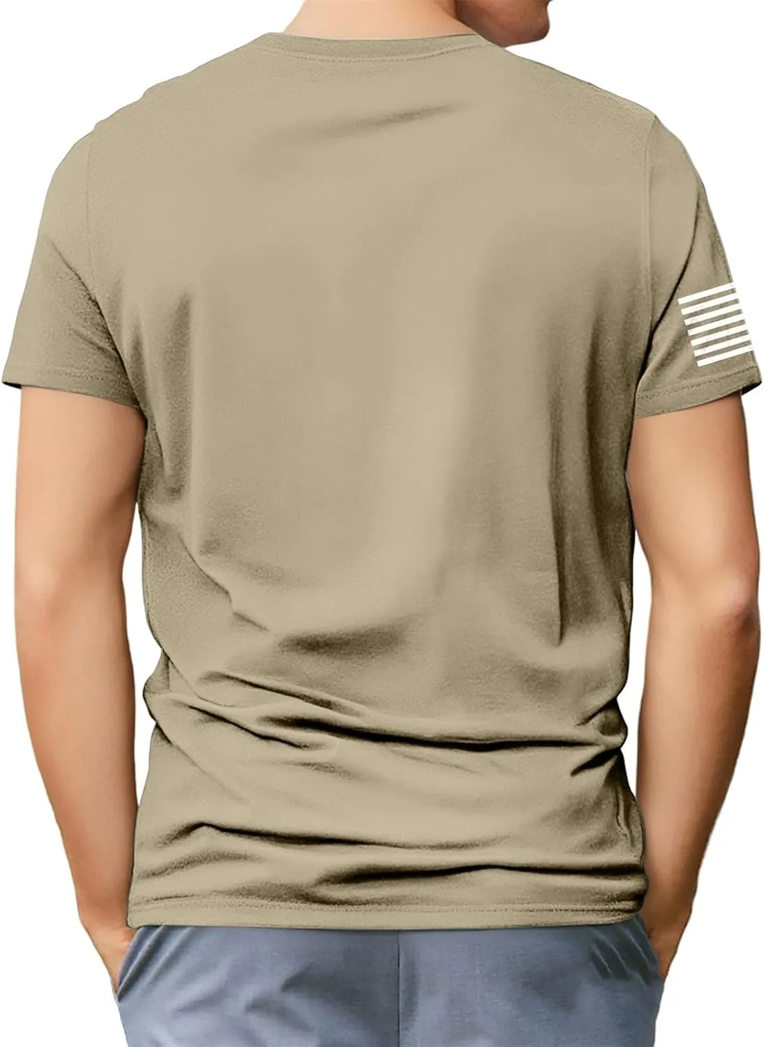 Men's American Flag Shirt Sleeve 1776 USA Graphic Dry Fit Cotton Comfortable T-Shirts Patriotic T Shirts