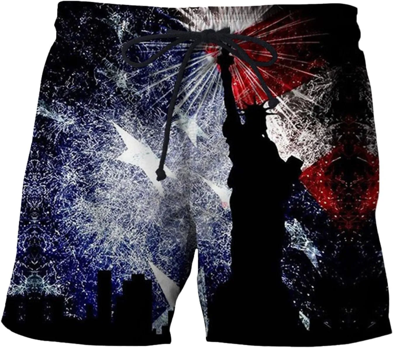 Men's Athletic Shorts Activewear Loose-Fit Breathable Running Workout Gym Shorts with Pockets 4th of July Beer Pants