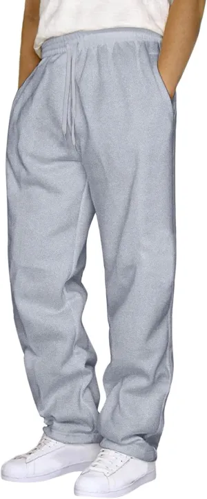 Mens Cargo Combat Work Pant Gym Running Jogger Soft Sweatpant Loose Cuffed Hem Pant Track Lounge
