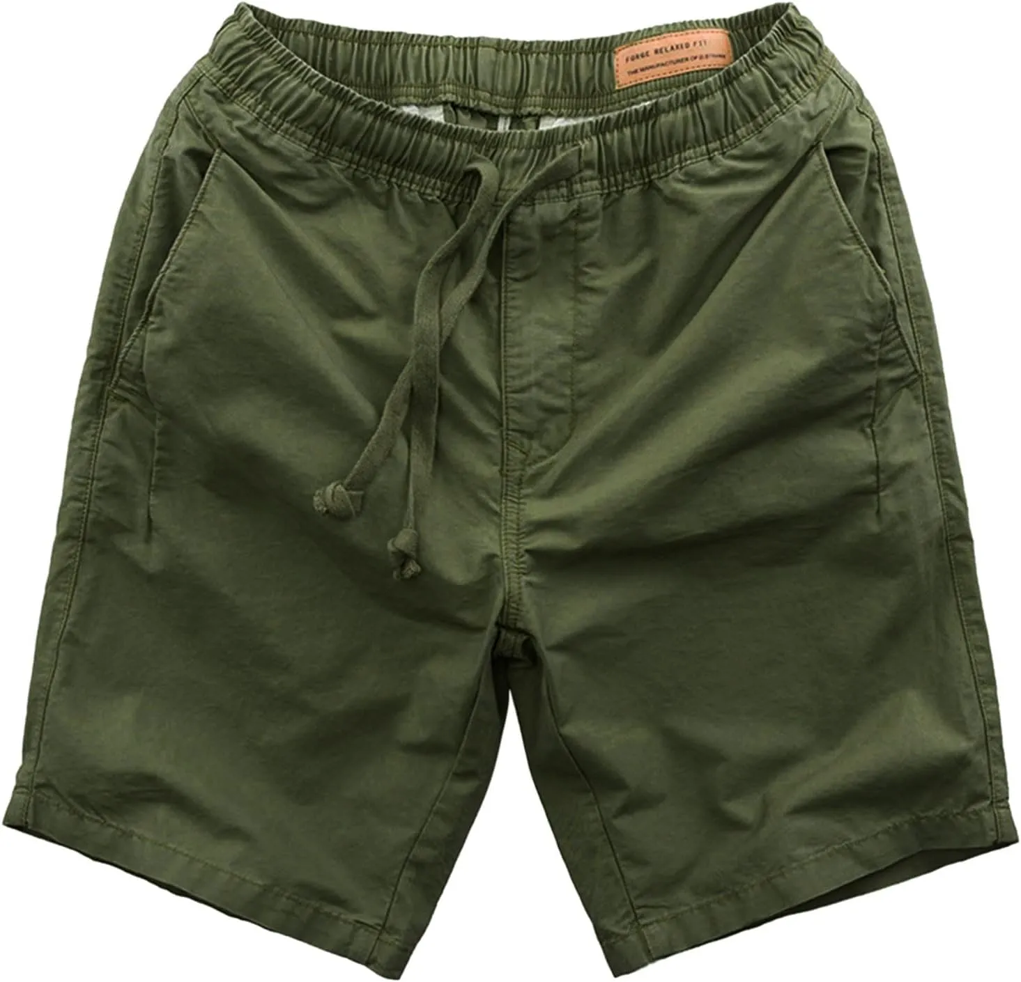 Mens Cargo Shorts Athletic Workout Gym Jogger Shorts Casual Drawstring Elastic Waist Capri Pants with Multi Pocket