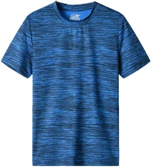 Men's Casual Crew Neck Sweatshirt Breathable Short Sleeve T Shirt Quick Dry Plain Performance Tee Workout Gym Activewear