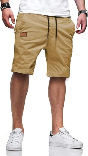 Mens Casual Flat Front Shorts Running Shorts for Men with Multi Pocket Athletic Shorts for Summer
