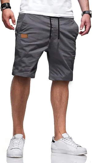 Mens Casual Flat Front Shorts Running Shorts for Men with Multi Pocket Athletic Shorts for Summer
