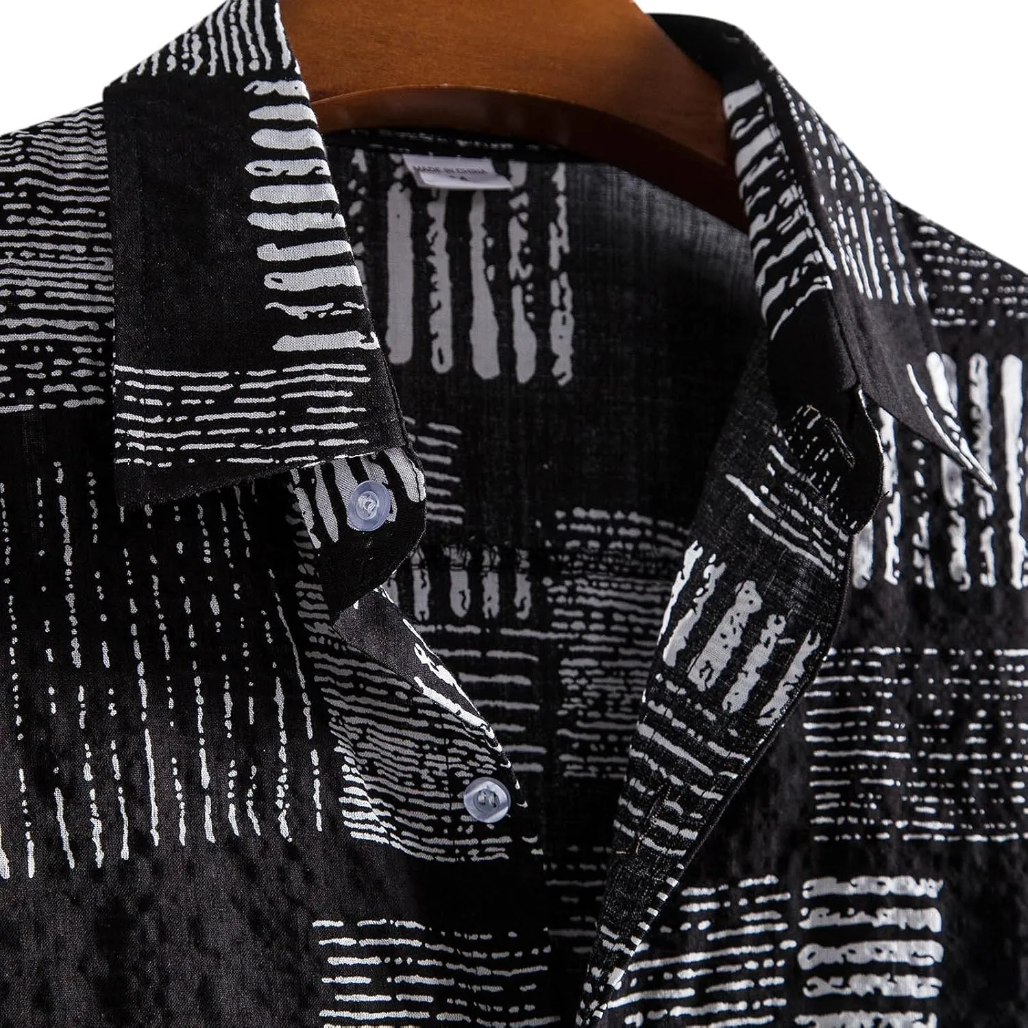 Men's Classic Short Sleeve Polo Shirt Button Down Lapel Collar Casual Summer Slim Fit T-Shirts Polka Dots Tops Beach Tees