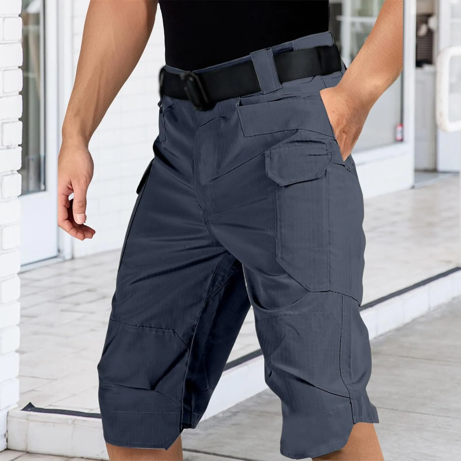 Mens Classic Tactical Shorts Summer Combat Cargo Shorts Outdoor Water-Resistant Hiking Pants with Multiple Pockets
