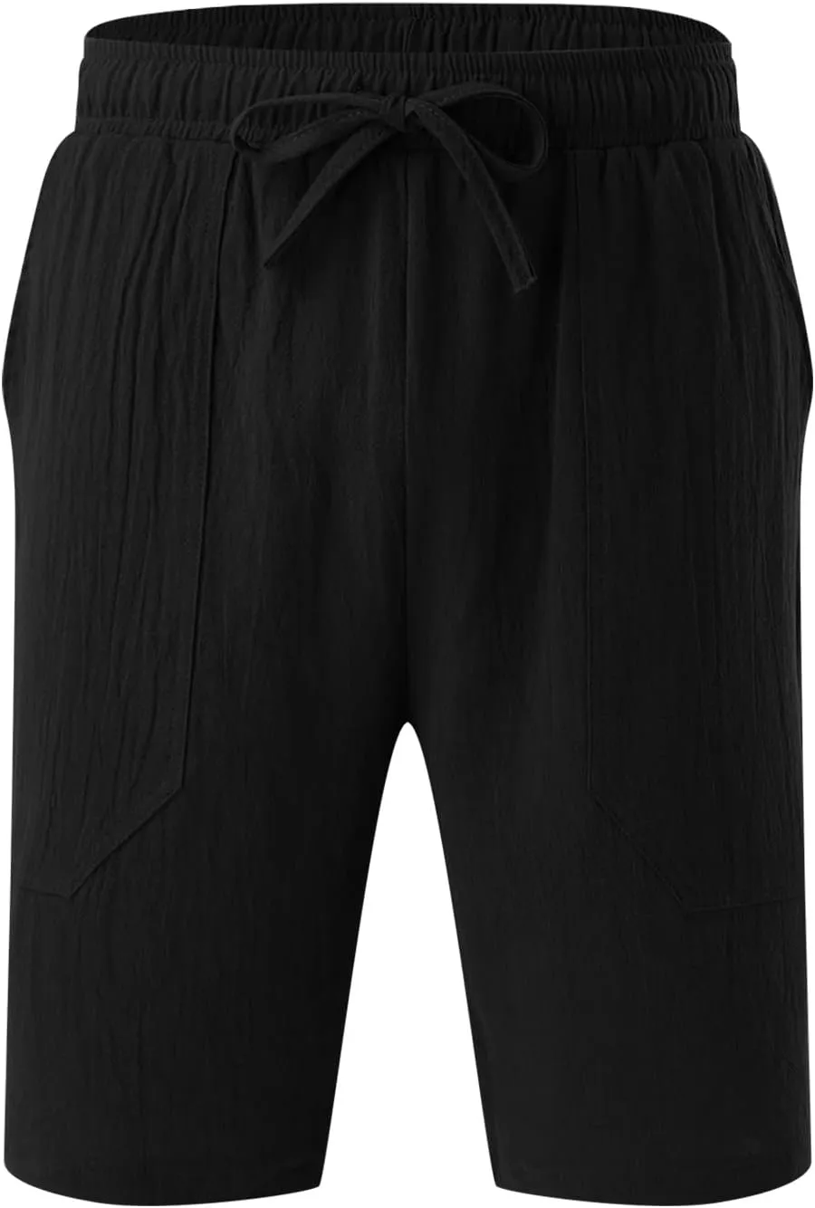 Men's Cotton and Linen Casual Shorts Quick Dry Spring and Summer Cotton Linen Loose Plus Size Summer Beach Shorts
