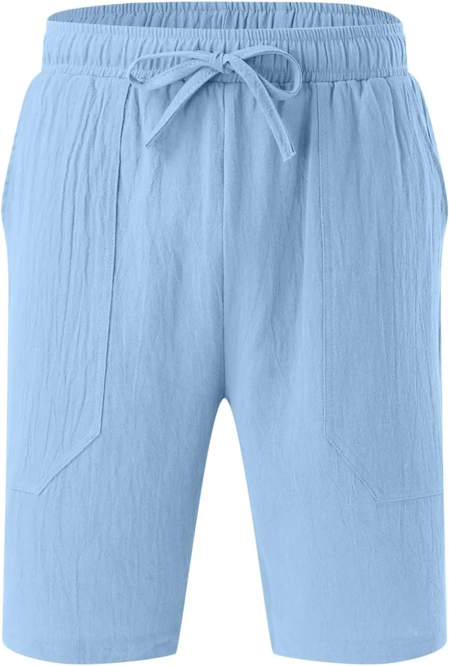 Men's Cotton and Linen Casual Shorts Quick Dry Spring and Summer Cotton Linen Loose Plus Size Summer Beach Shorts