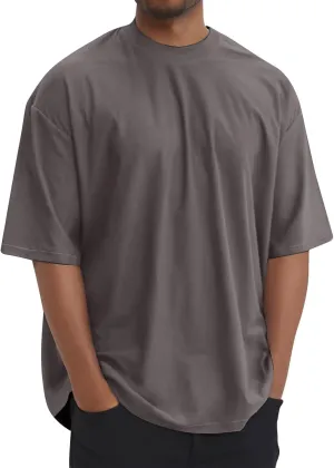 Men's Cotton T-Shirts Casual Crew Neck T-Shirt Short Sleeve Fashion Tee Shirts Summer Loose Fit Tops Clothing