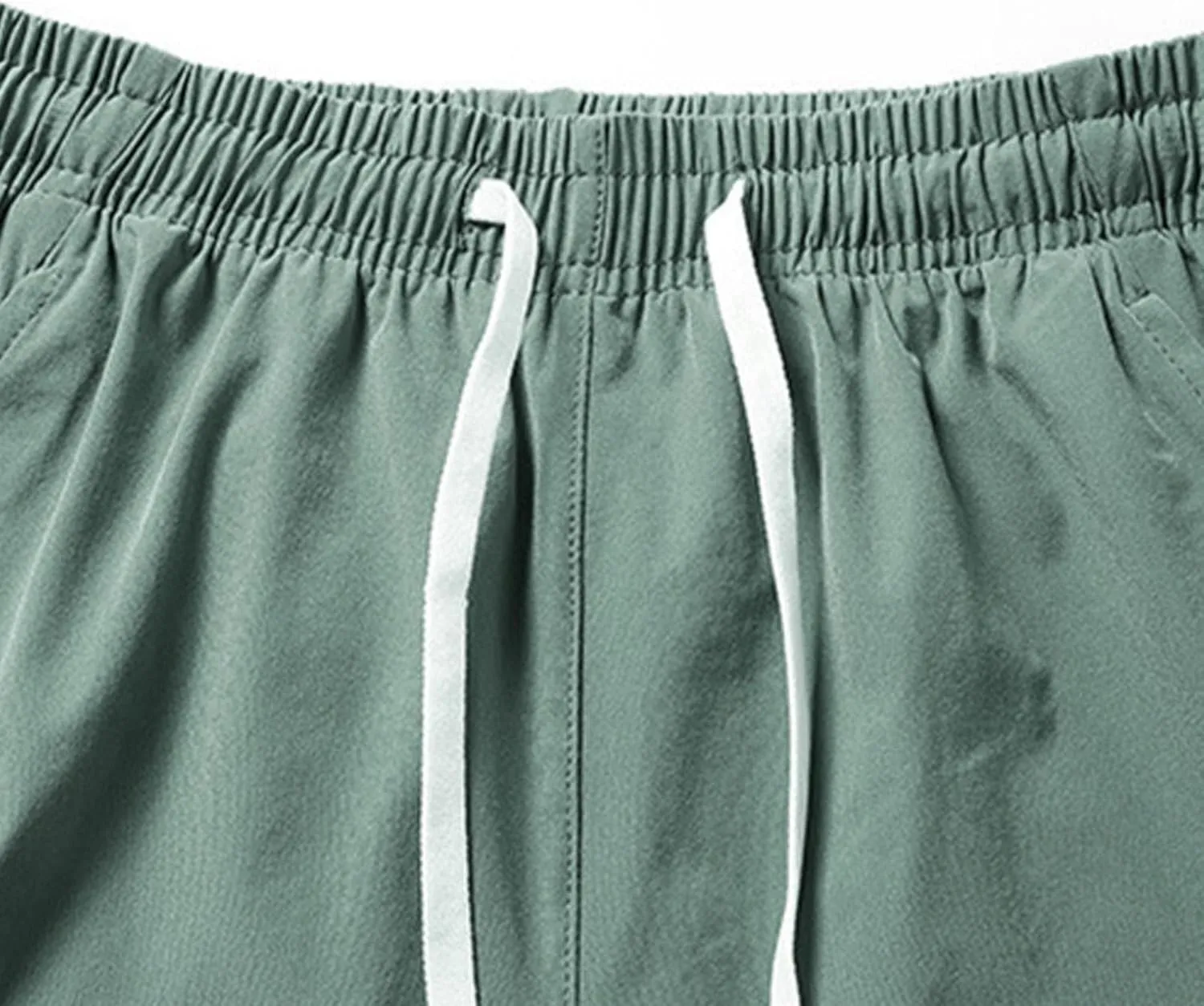 Men's Running Shorts Cotton Quick Dry Breathable Workout Pants with Pocket Drawstring Elastic Waist Gym Shorts