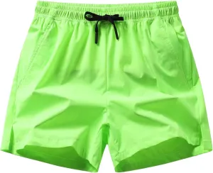 Men's Running Shorts Cotton Quick Dry Breathable Workout Pants with Pocket Drawstring Elastic Waist Gym Shorts