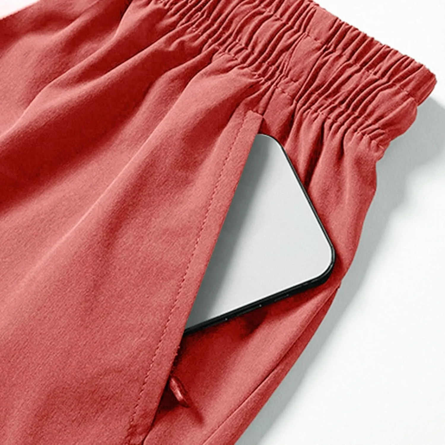 Men's Running Shorts Cotton Quick Dry Breathable Workout Pants with Pocket Drawstring Elastic Waist Gym Shorts