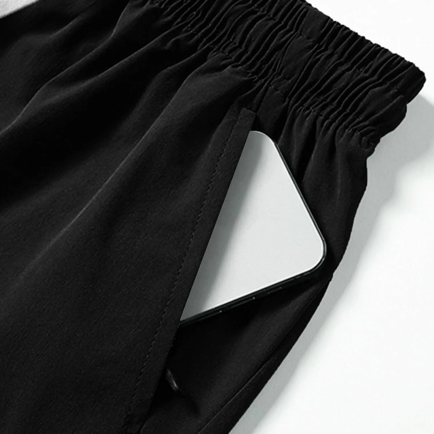 Men's Running Shorts Cotton Quick Dry Breathable Workout Pants with Pocket Drawstring Elastic Waist Gym Shorts