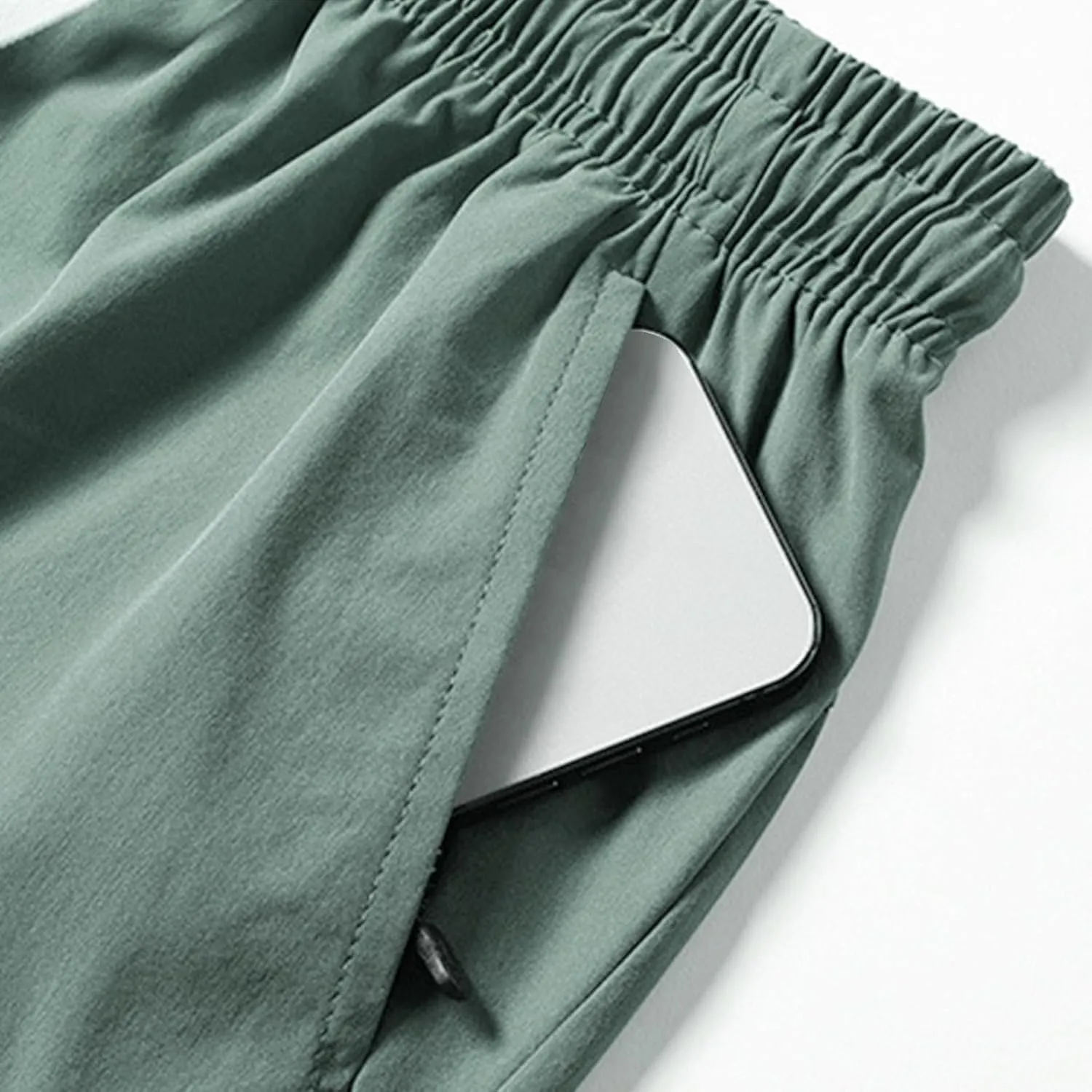 Men's Running Shorts Cotton Quick Dry Breathable Workout Pants with Pocket Drawstring Elastic Waist Gym Shorts