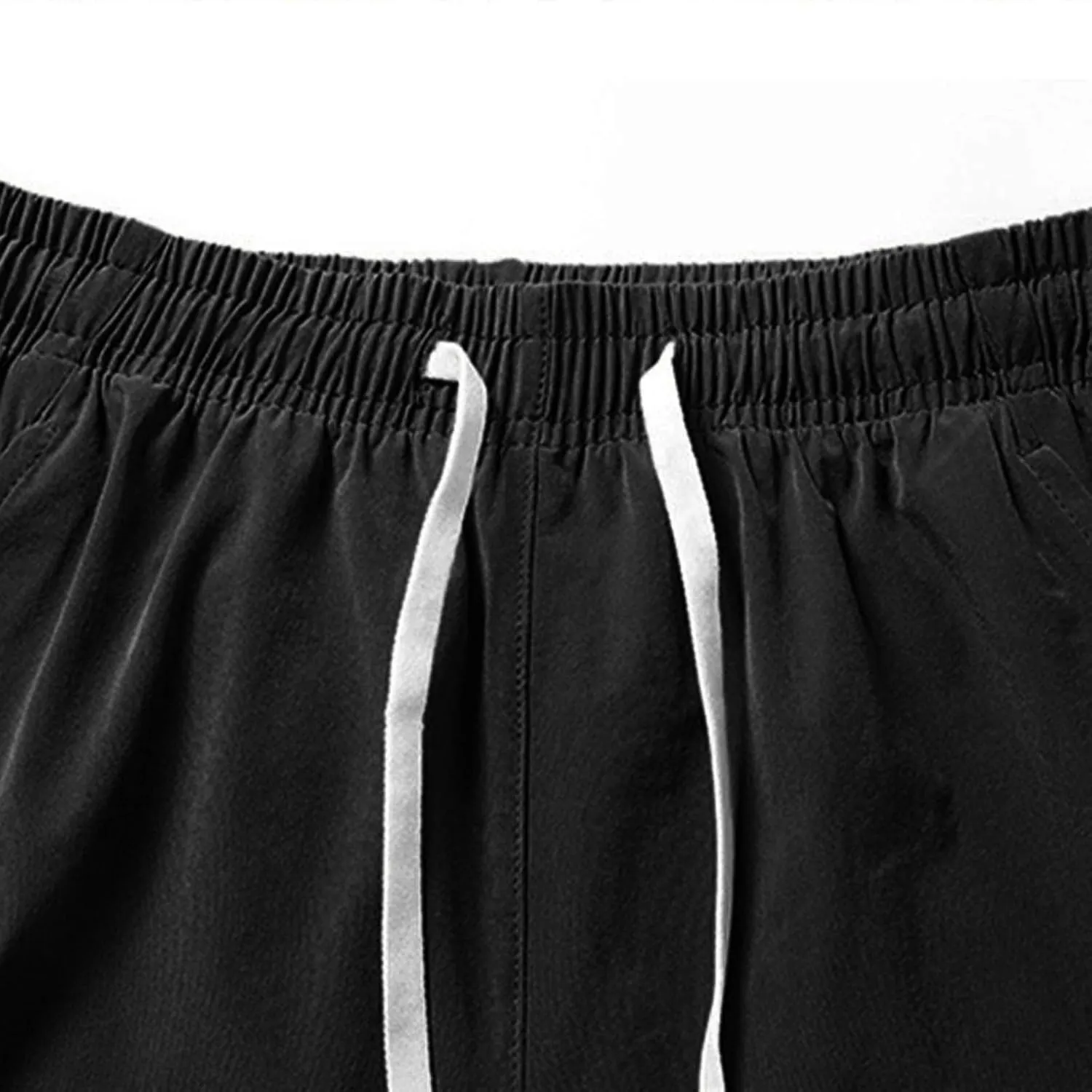 Men's Running Shorts Cotton Quick Dry Breathable Workout Pants with Pocket Drawstring Elastic Waist Gym Shorts