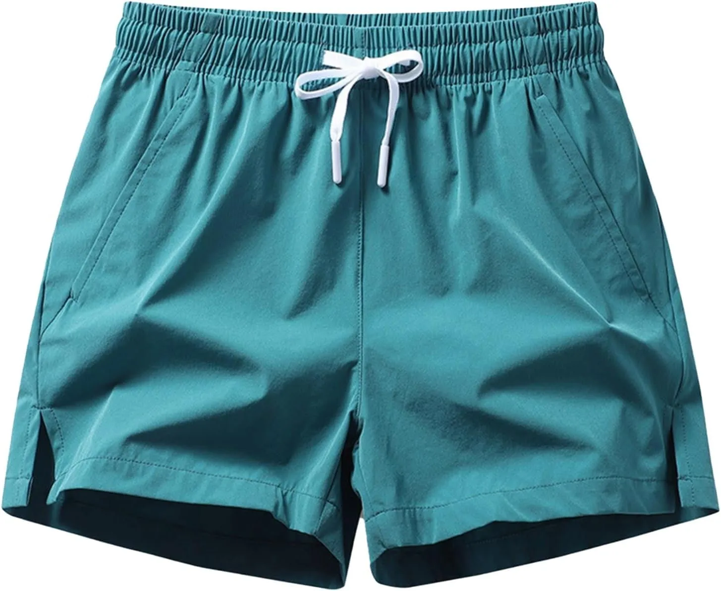 Men's Running Shorts Cotton Quick Dry Breathable Workout Pants with Pocket Drawstring Elastic Waist Gym Shorts
