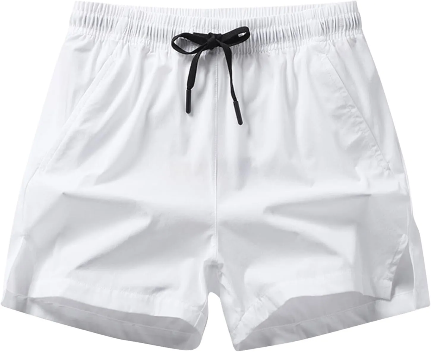 Men's Running Shorts Cotton Quick Dry Breathable Workout Pants with Pocket Drawstring Elastic Waist Gym Shorts