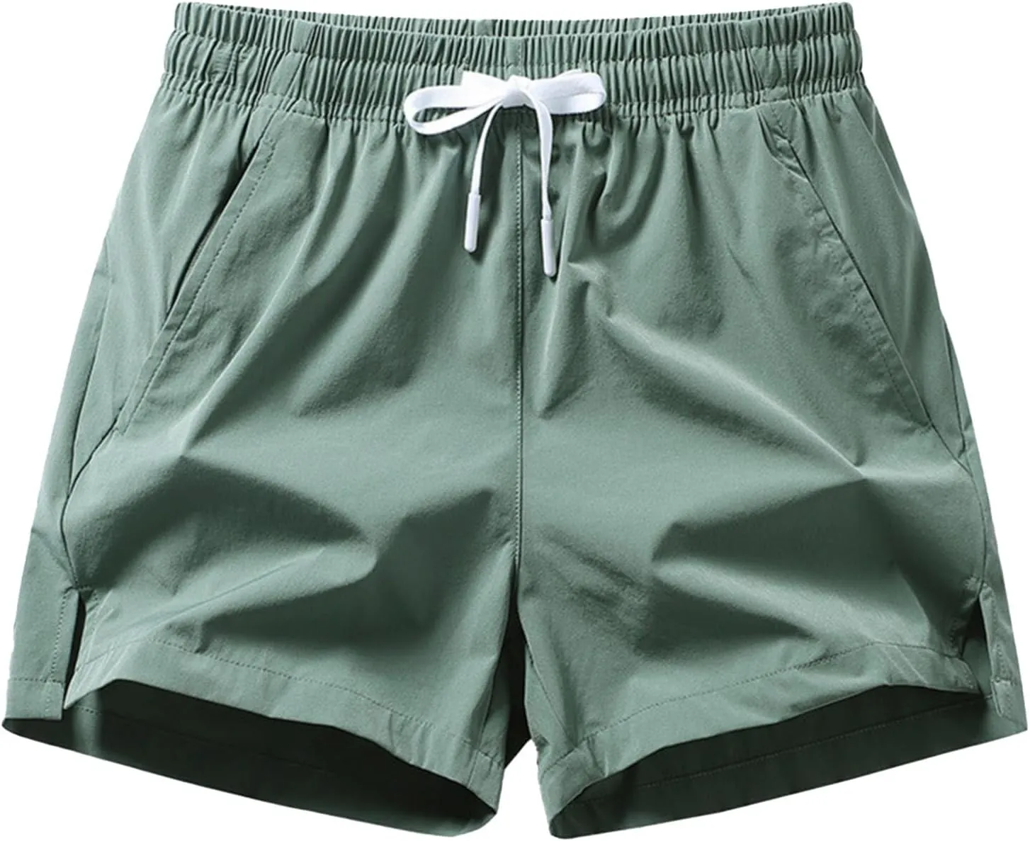 Men's Running Shorts Cotton Quick Dry Breathable Workout Pants with Pocket Drawstring Elastic Waist Gym Shorts