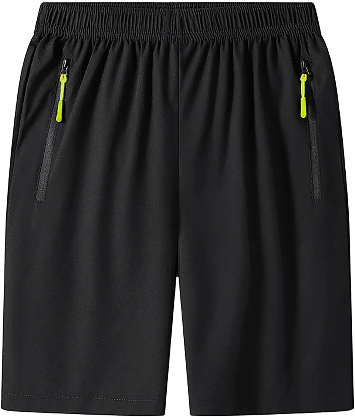 Mens Shorts Athletic with Zipper Pocket Male Gym Workout Shorts Elastic Waist Casual Jogger Pants Stretch Activewear