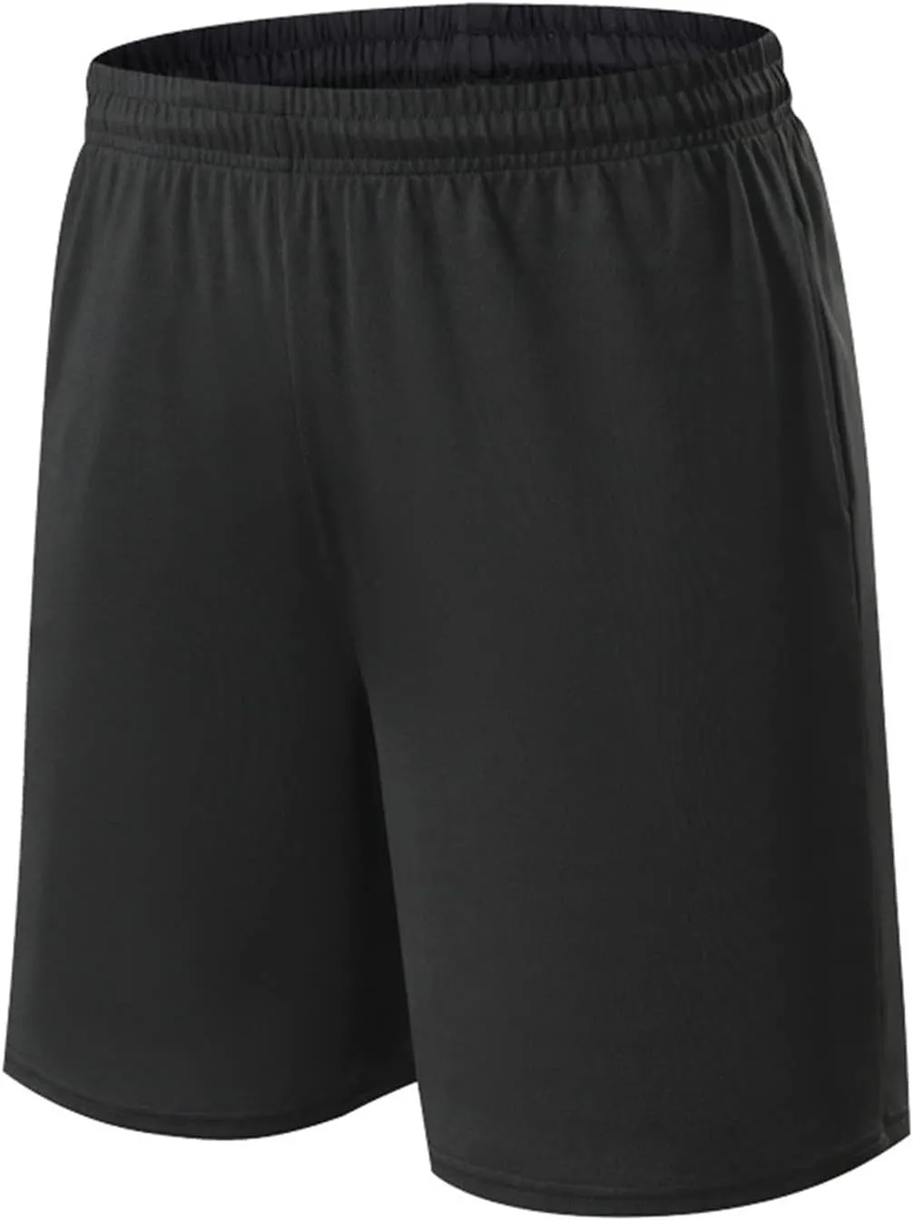 Mens Shorts Athletic with Zipper Pocket Male Gym Workout Shorts Elastic Waist Casual Jogger Pants Stretch Activewear