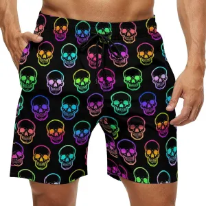 Men's Shorts Casual Elastic Waist Drawstring Lightweight Summer Beach Shorts