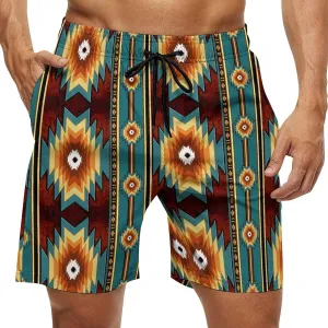 Men's Shorts Casual Elastic Waist Drawstring Lightweight Summer Beach Shorts