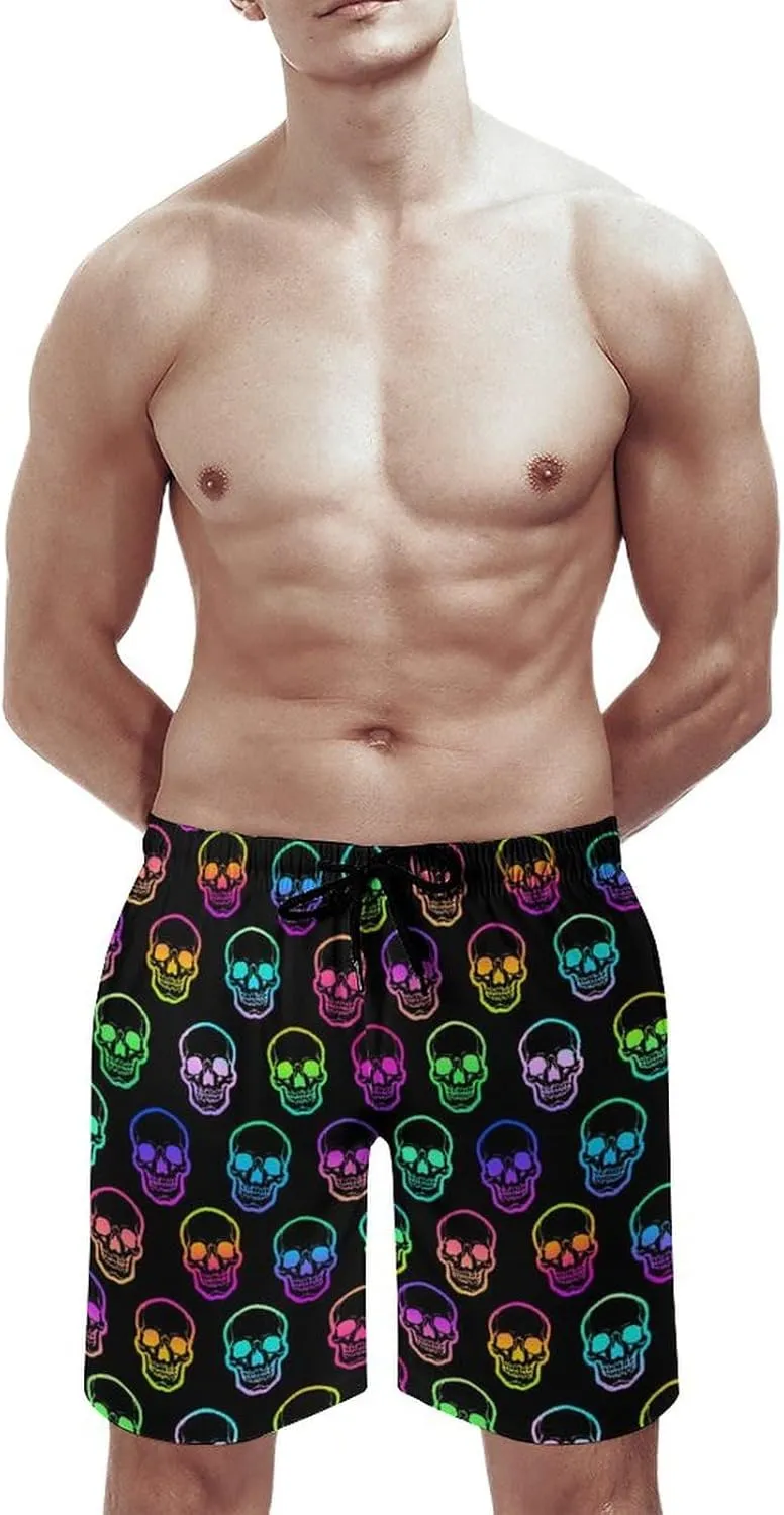 Men's Shorts Casual Elastic Waist Drawstring Lightweight Summer Beach Shorts