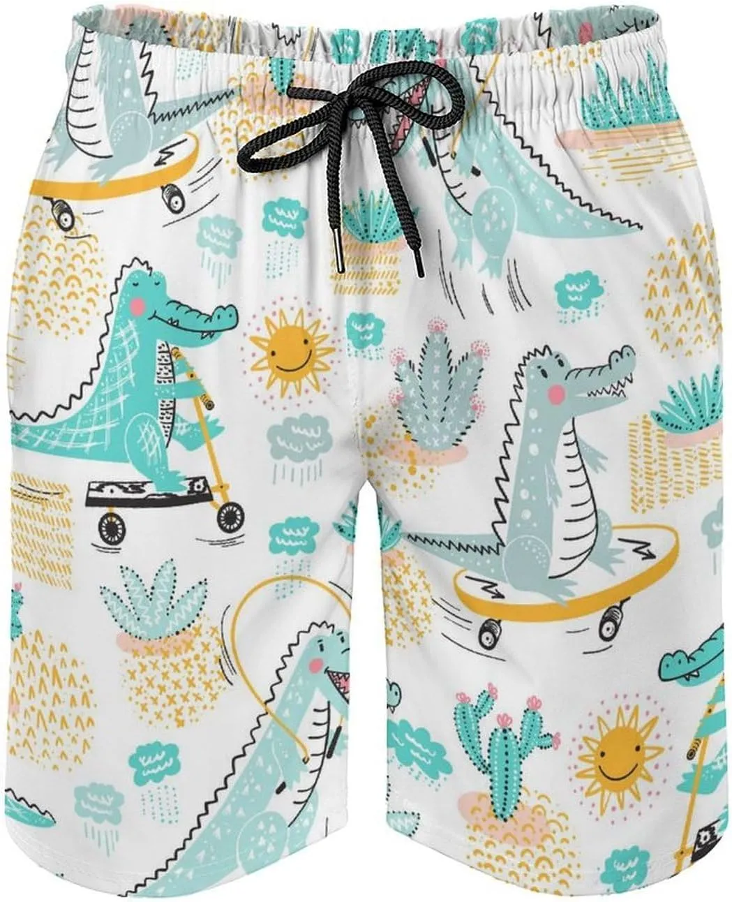 Men's Shorts Casual Elastic Waist Drawstring Lightweight Summer Beach Shorts