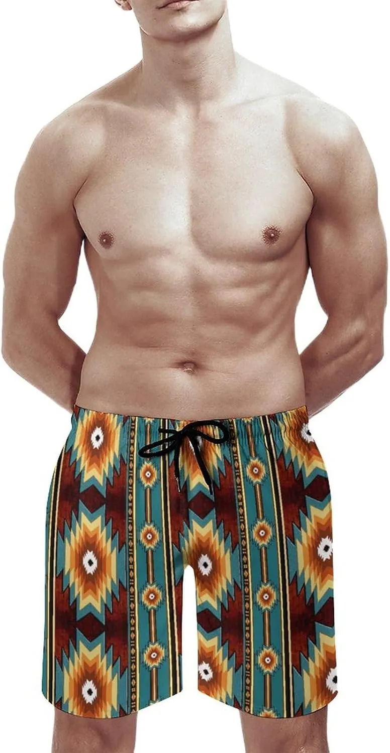Men's Shorts Casual Elastic Waist Drawstring Lightweight Summer Beach Shorts