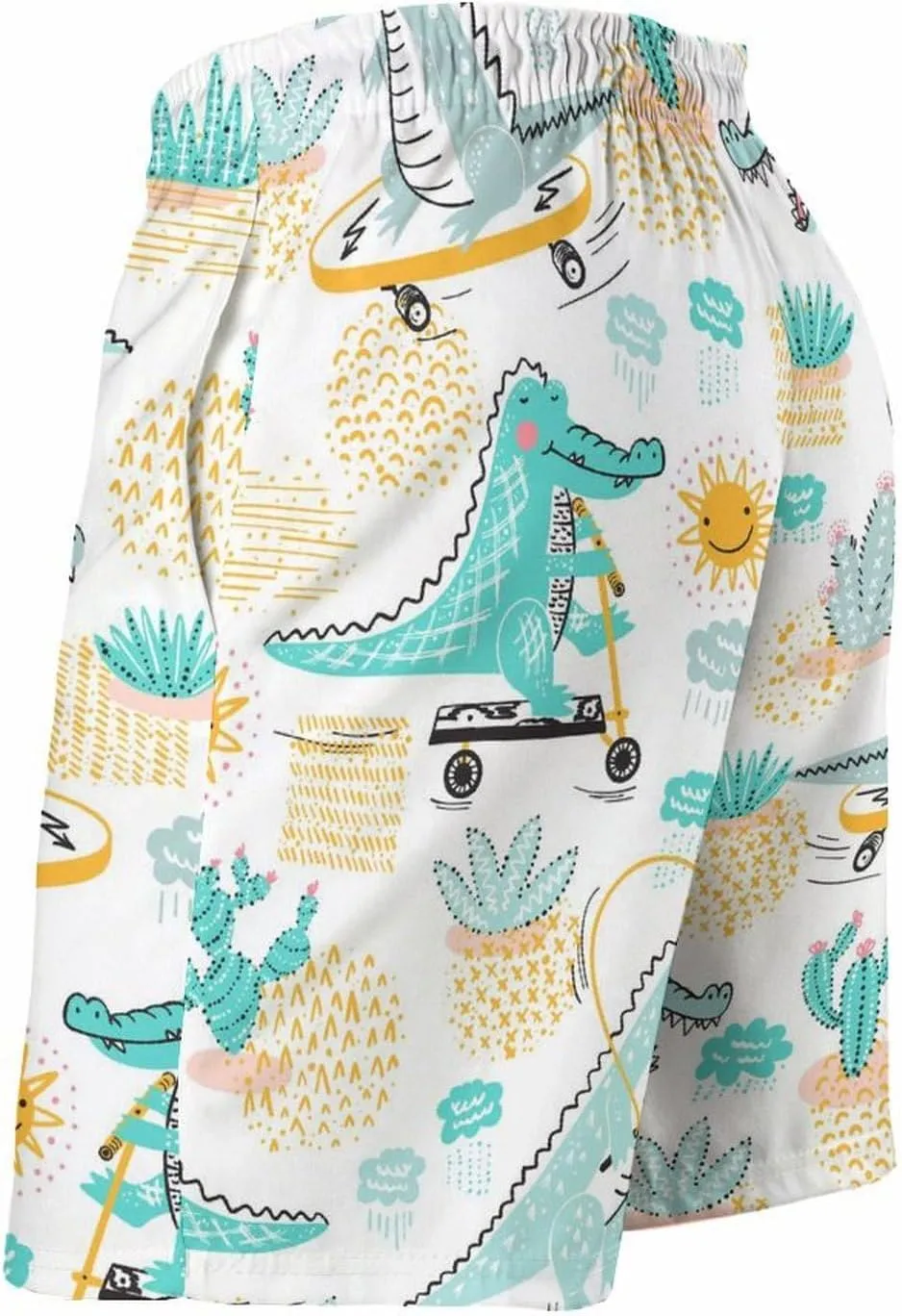 Men's Shorts Casual Elastic Waist Drawstring Lightweight Summer Beach Shorts