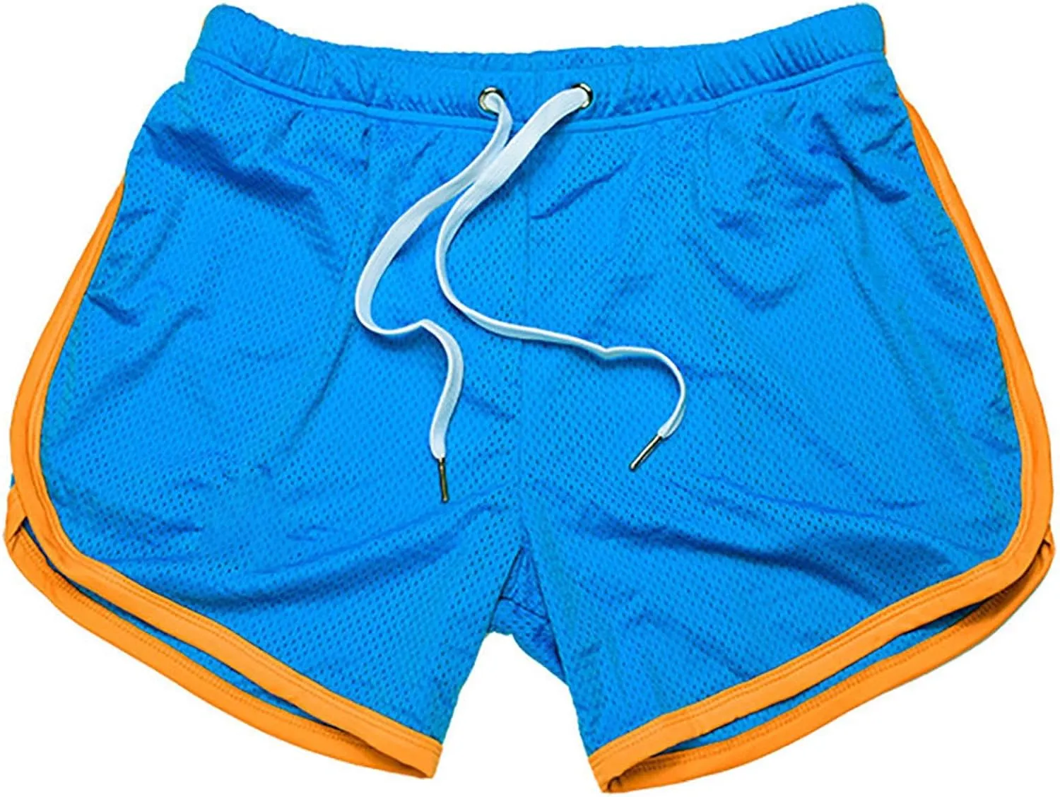 Mens Shorts Summer Breathable Quick Drying Gym Shorts Elastic Waist Drawstring Running Shorts Casual Mesh Beach Shorts