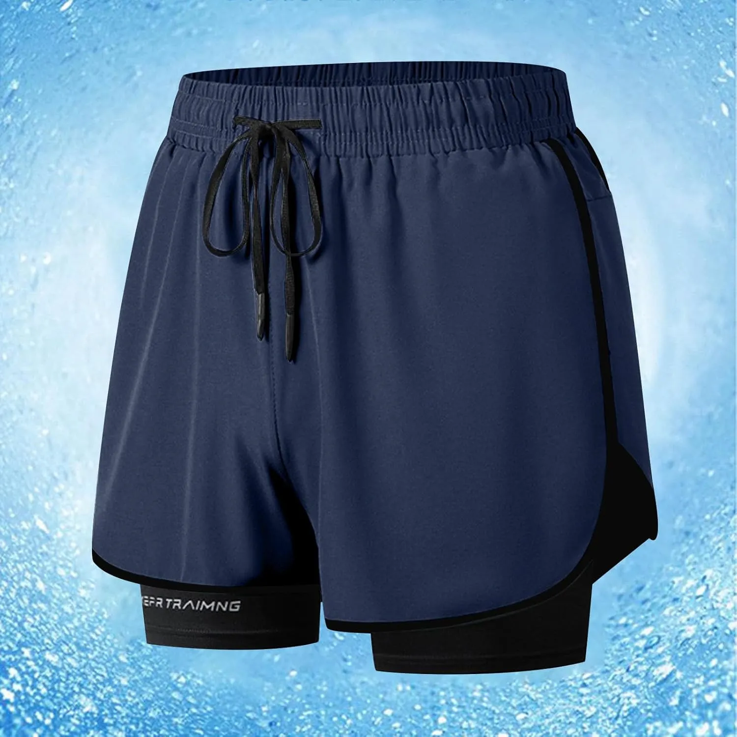 Mens Sports Shorts Running Shorts with Compression Liner Quick Dry Active Shorts for Training