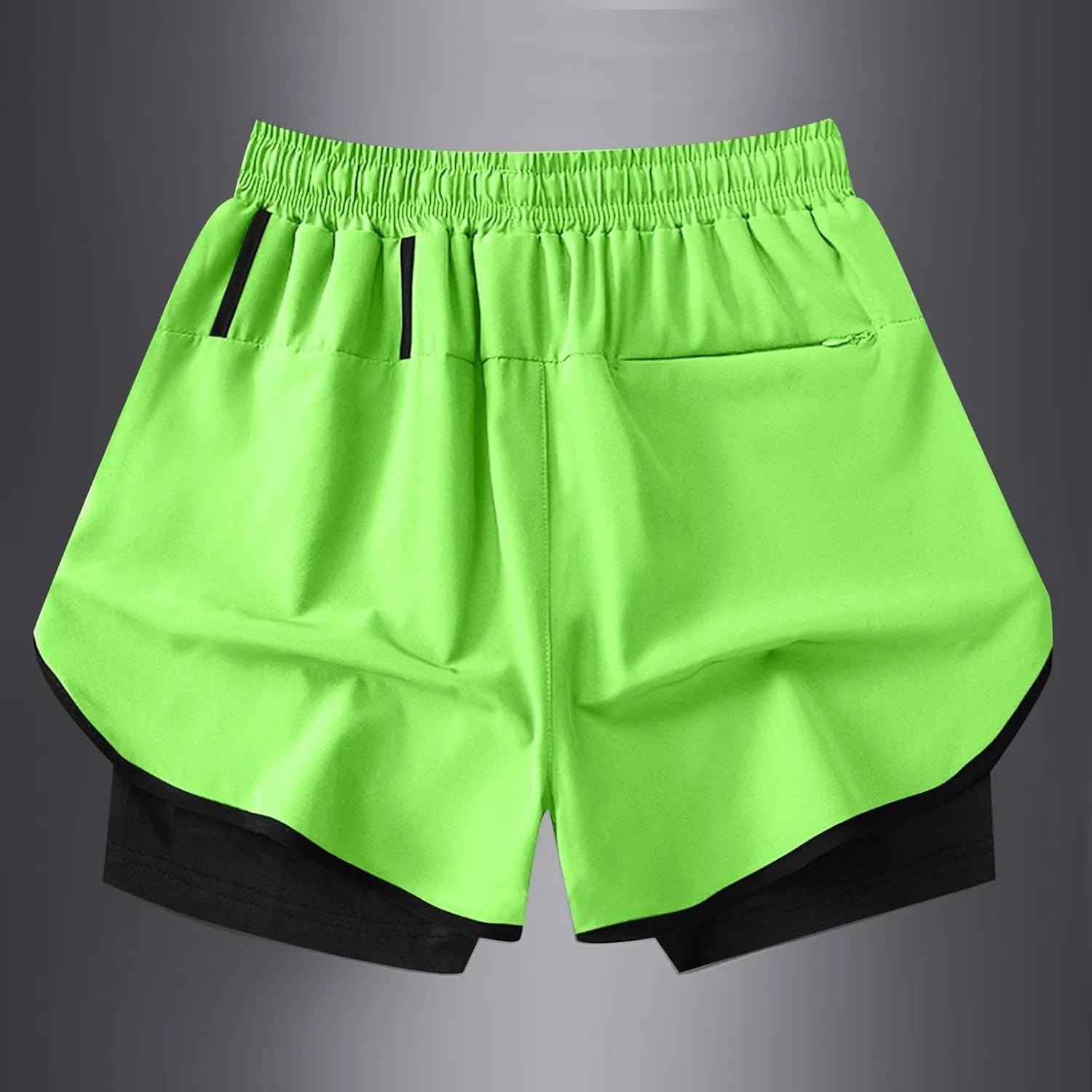 Mens Sports Shorts Running Shorts with Compression Liner Quick Dry Active Shorts for Training