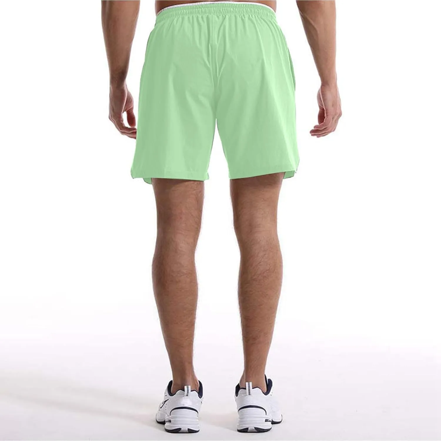 Men's Summer Beach Shorts Lightweight Elastic Waist Drawstring Casual Shorts with Pocket Elastic Waist Casual Men's Shorts